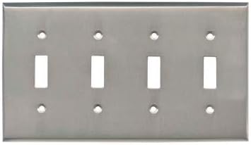 Satin Nickel Outlet Wall Plate by Switch Hits for Modern Homes