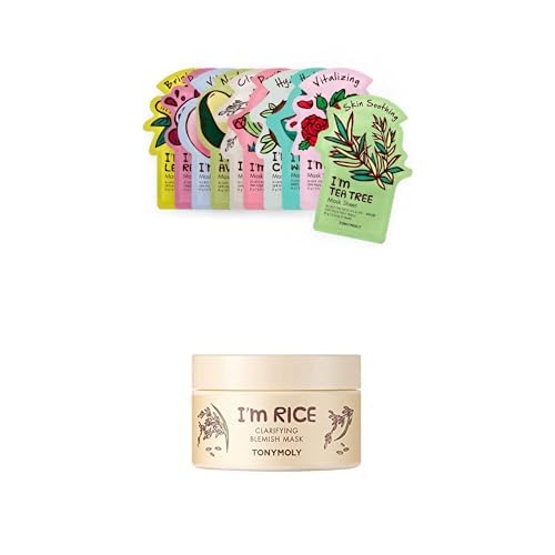 TONYMOLY I'm Real Sheet Mask Pack of 10 for Clear Skin