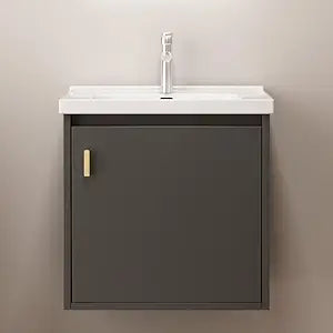 Albriya 20in Small Bathroom Vanity with Ceramic Sink and Faucet