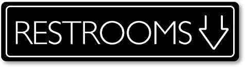 GRX1240 Aluminum Sign for Restrooms - Large 24 in x 6 in