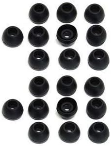 10 Pairs Black Silicone Earbud Tips for Ultimate Comfort