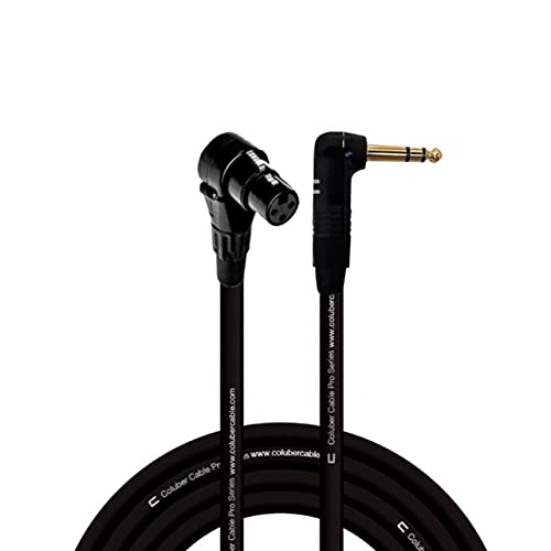 Right Angle XLR Female to 1/4 TRS Cable - 30 Feet Long