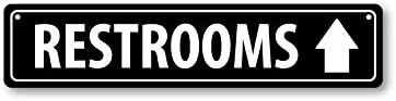 GRX1279 Aluminum Sign for Restrooms - Medium 18 in x 4 in