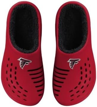 FOCO Men's NFL Sherpa Lined Big Logo Clog for Ultimate Comfort