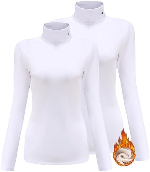 Warm & Cozy Thermal Shirts for Women - Fleece Lined Turtleneck
