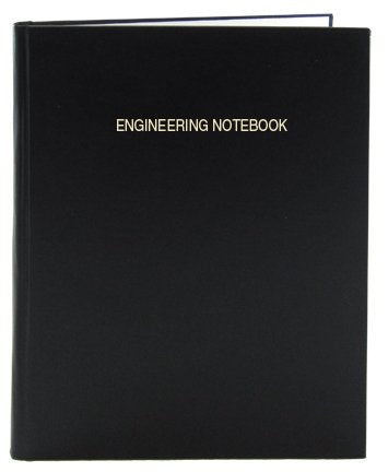 Black Engineering Notebook by BookFactory - Durable & Reliable