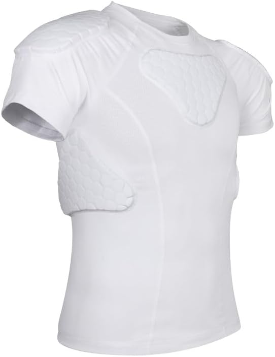 Youth Padded Compression Shirt for Football and Baseball Gear