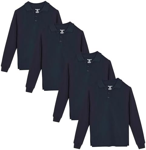 Studio 3 Boys 4-Pack School Uniform Pique Polo Shirts Review