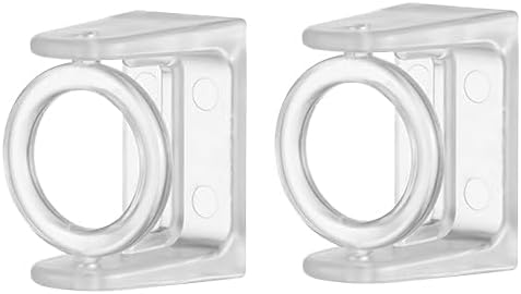 2 Pack Adhesive Curtain Rod Brackets - No Drilling, Hassle-free Installation!