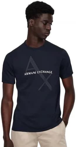 Armani Exchange Mens Crew Neck Logo Tee for Ultimate Comfort