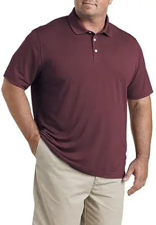 DXL Big + Tall Essentials Solid Golf Polo Shirt for Comfort