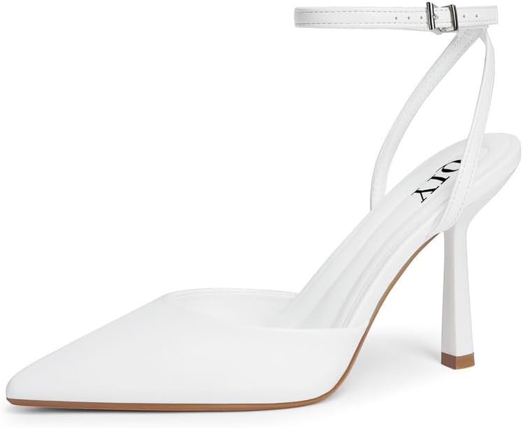 Closed Toe Ankle Strap Heels for Women - Stylish Stiletto Pumps