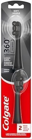 Colgate 360 Power Charcoal Toothbrush Heads for Superior Cleaning