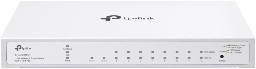 TP-Link Festa FS310GP 10 Port Gigabit Smart Managed PoE Switch