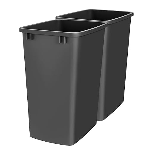 Rev-A-Shelf 35 Quart Trash Bin Replacement for Kitchen Cabinets