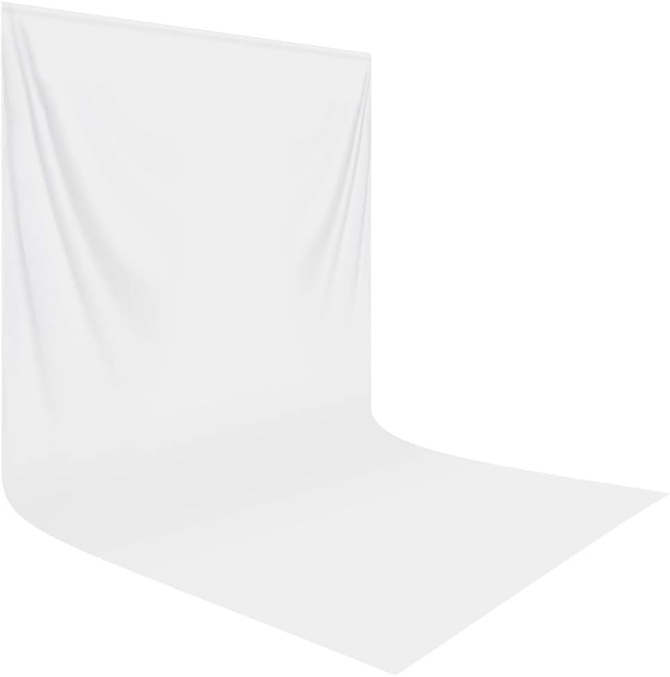 HEMMOTOP 10x20 ft White Photo Backdrop for Seamless Photography