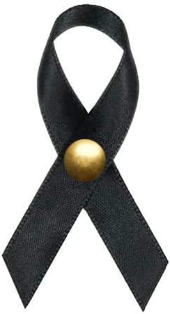 Support USA 250 Black Satin Mourning Funeral Awareness Ribbons