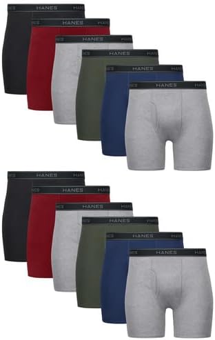 Hanes Men's Underwear Boxer Briefs for Comfort and Support