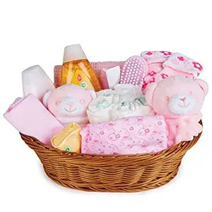 Baby Box Shop Baskets for Girls - Newborn Baby Essentials Gift Set
