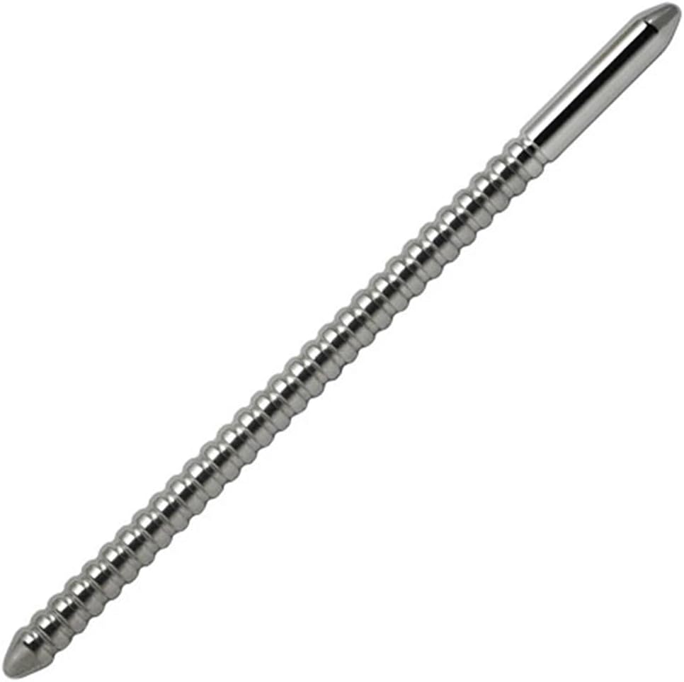 Ribbed Urethral Sound - Surgical Steel Male Sounding Plug 14mm