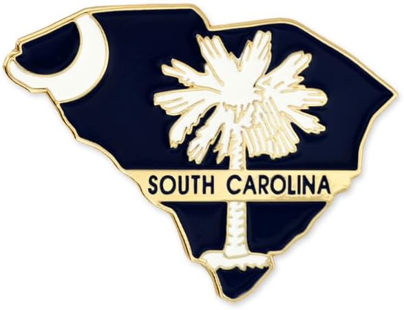 South Carolina State Shape Flag Lapel Pin for Collectors