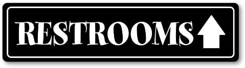GRX1130 Aluminum Sign for Restrooms - Large 24 in x 6 in