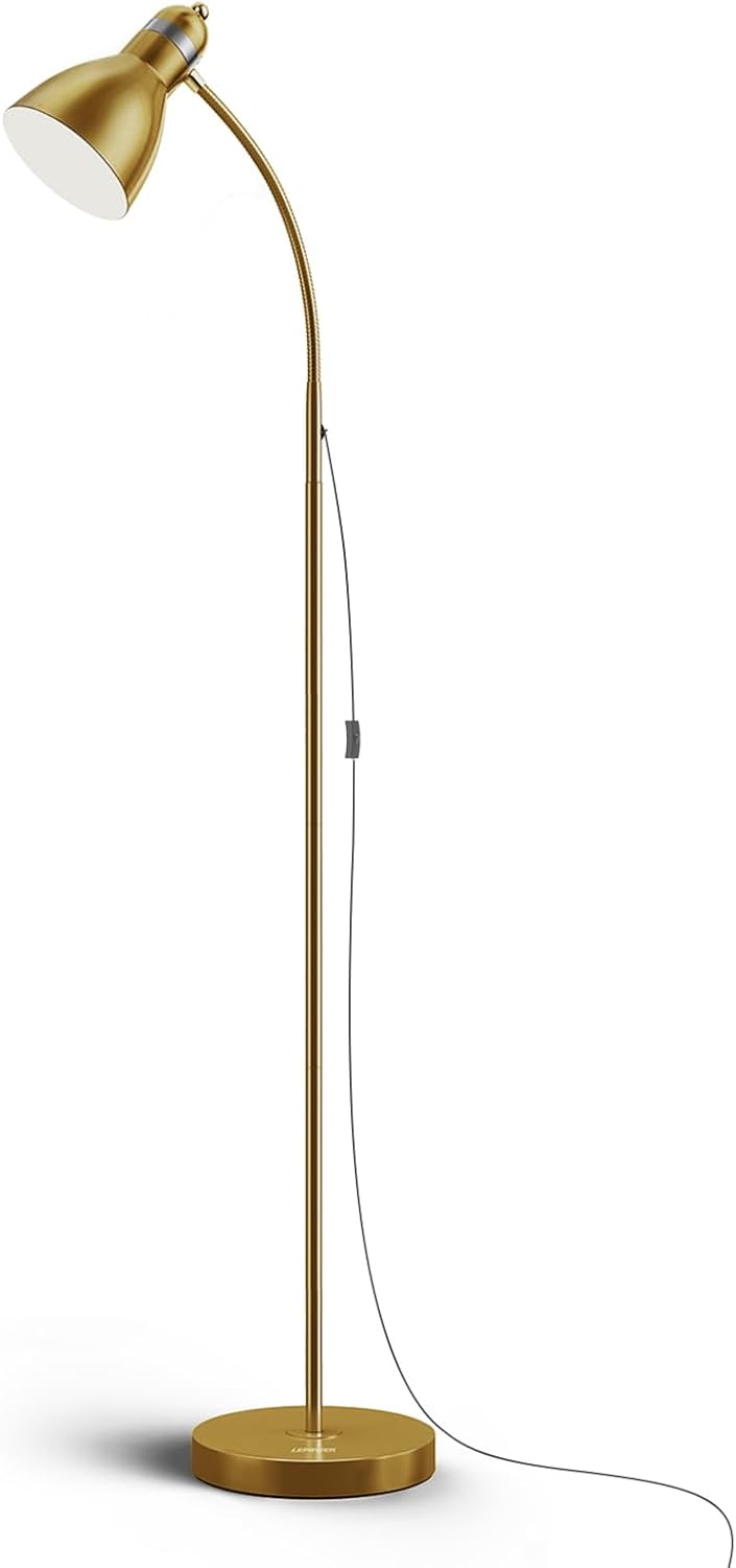 LEPOWER Floor Lamp with Adjustable Gooseneck for Reading