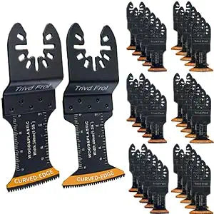 100Pcs Curved-Edge Oscillating Tool Blades for Precision Cuts