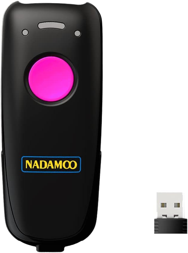 NADAMOO Wireless Barcode Scanner with Bluetooth & 3-in-1 Design