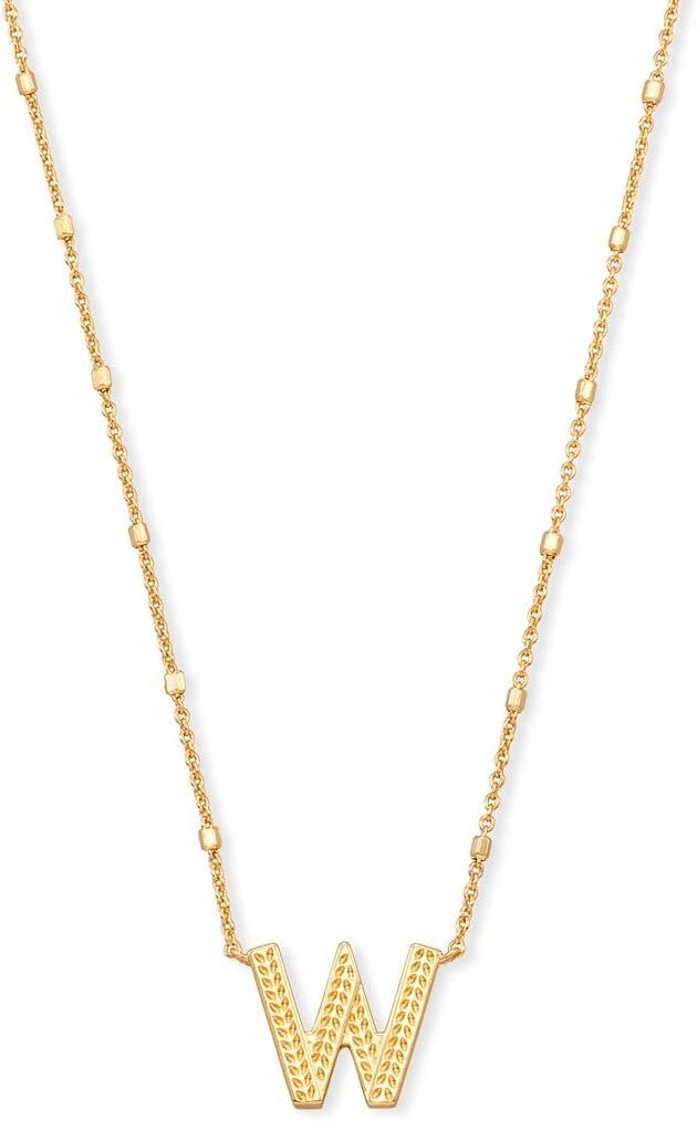 Kendra Scott Letter W Pendant Necklace for Women in Gold