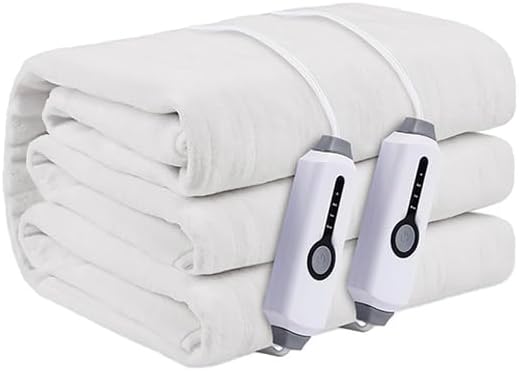 DUODUO Electric Heated Mattress Pad - Queen Size, 4 Heating Levels, Auto Off