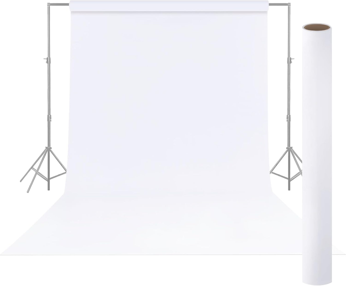 White Backdrop for Photoshoot - Thick Matte Finish, 107in x36ft