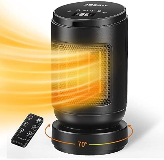 BOSSIN Electric Ceramic Heater: Fast Heating & Remote Control