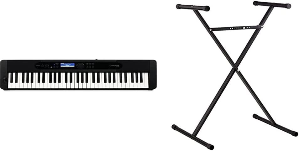 61-Key Portable Keyboard with Adjustable Stand for Musicians