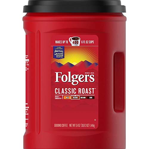 Boost Energy: Folgers Classic Roast Ground Coffee - 4 Pack