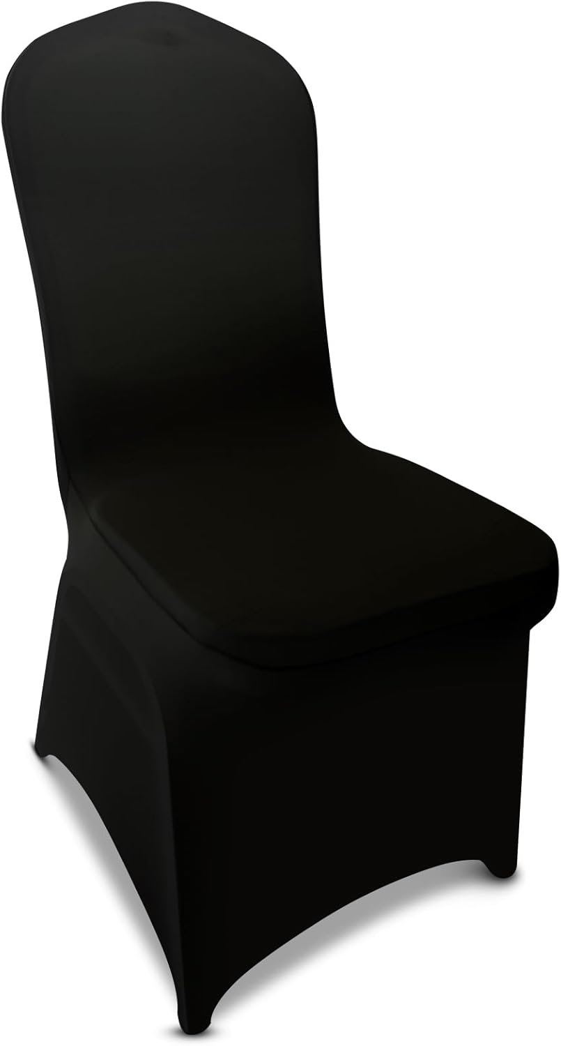 150 Pieces Black Chair Covers for Dining, Party, and Wedding Events