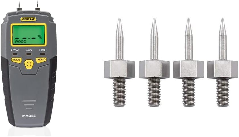 Moisture Meter Bundle with Replacement Pins for Accurate Readings