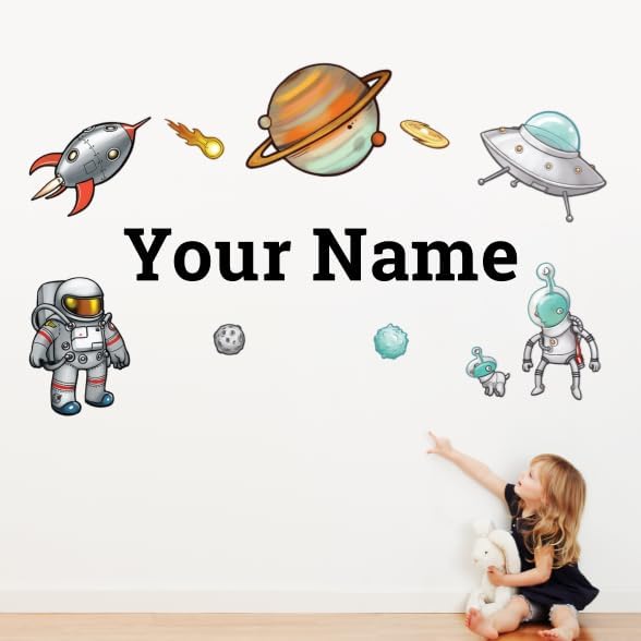 Oliver's Labels Premium Personalized Life Sized Wall Decal for Kids
