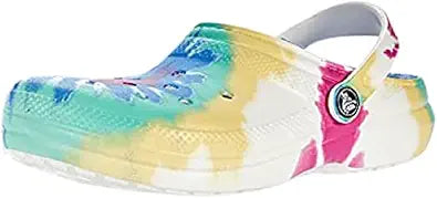 Crocs Kids' Classic Marbled Tie Dye Lined Clog for Fun Style