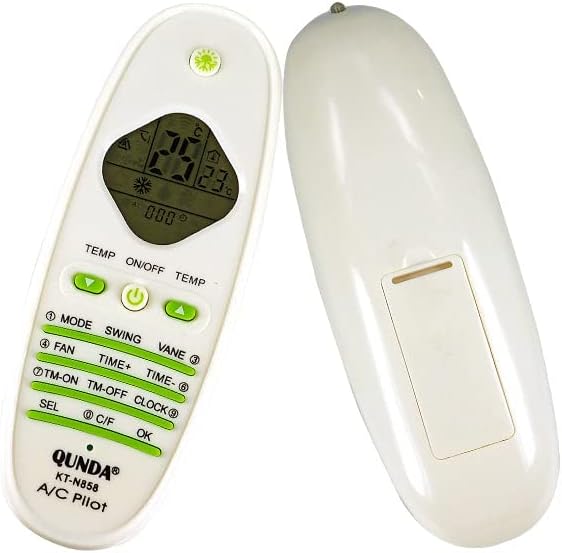 Universal AC Remote: Dual Display, Wide Compatibility
