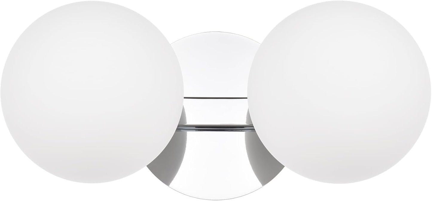Modern 2 Lights Globe Wall Sconce Lighting for Bathroom Use