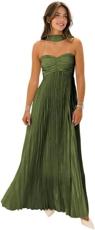 Womens Chiffon Bridesmaid Dresses with Scarf for Any Occasion