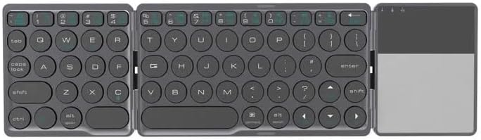 Compact Bluetooth Keyboard: Retro Style, Touchpad, Universal Compatibility