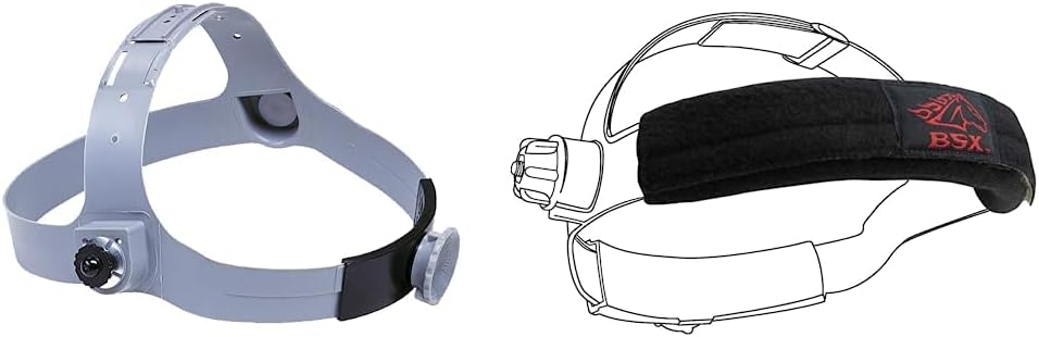 FIBRE-METAL 1CR Pipeliner Headgear with Black Helmet Sweatbands