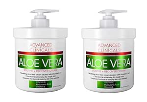 Advanced Clinicals Aloe Vera Cream for Moisturizing Skin Care