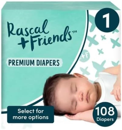 108-Count Premium Size 1 Diapers for Happy Babies
