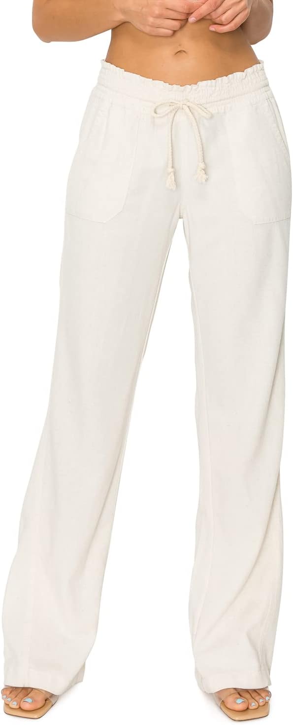 Cali1850 Women's Casual Linen Pants for Beach and Everyday Wear