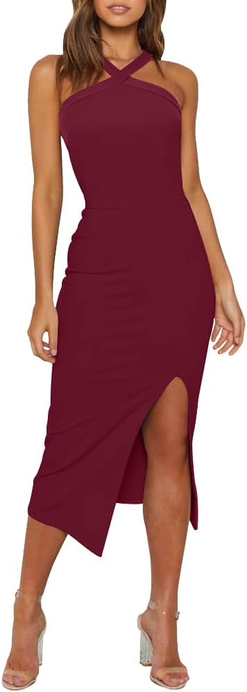 OWIN Women 2025 Sexy Halter Cocktail Wedding Guest Dresses