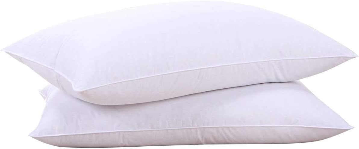 puredown Goose Feathers and Down Pillows for King Size Beds