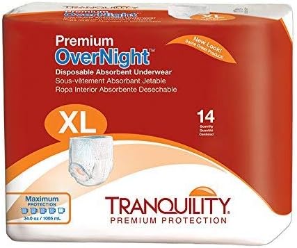 Tranquility Prem Overnight Disposable Absorb Underwear XL 56CT Review
